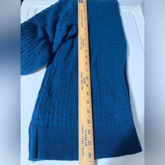 Teal Cable Knit Boat Neck Textured Workwear Casual CozySweater Plus Size 1X - Picture 8 of 8